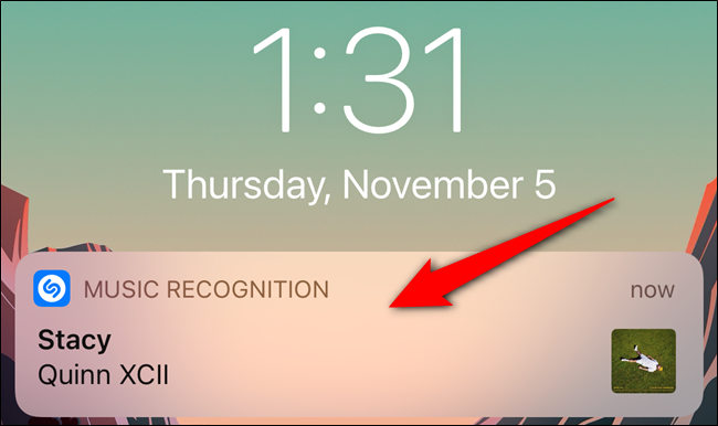 You can also access the notification from the notification shade