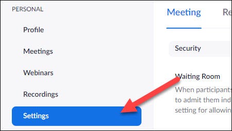 zoom website account settings